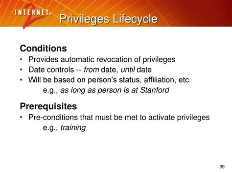 Conditions and prerequisites