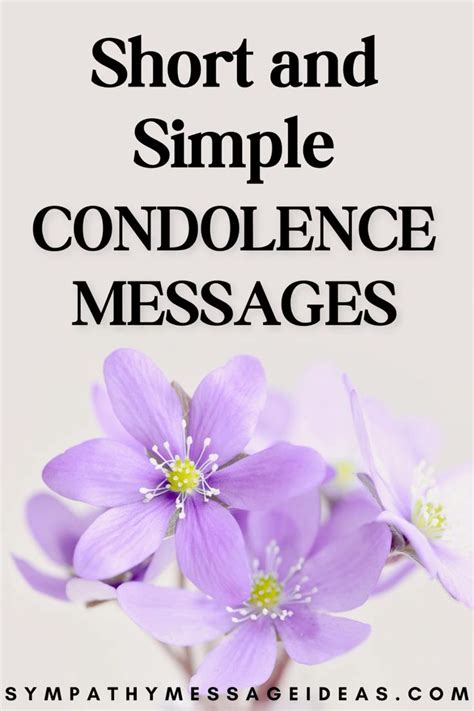 Condolence Messages Short