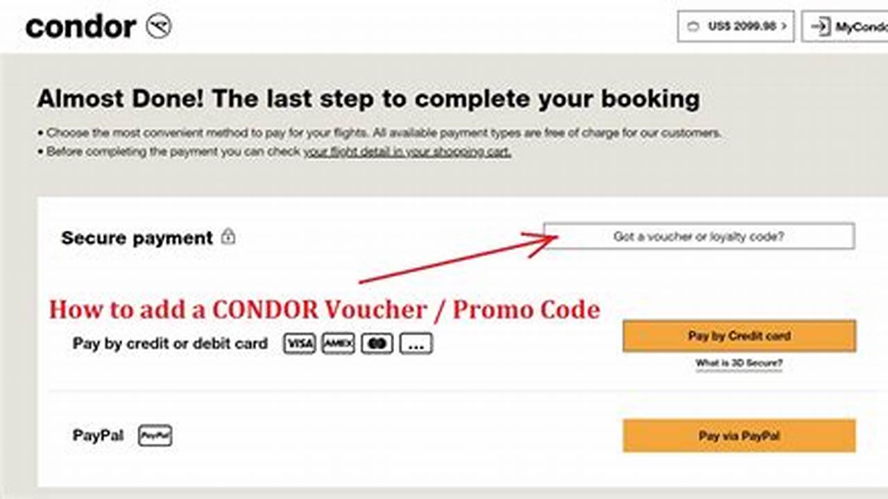 Condor Voucher Code 2024
