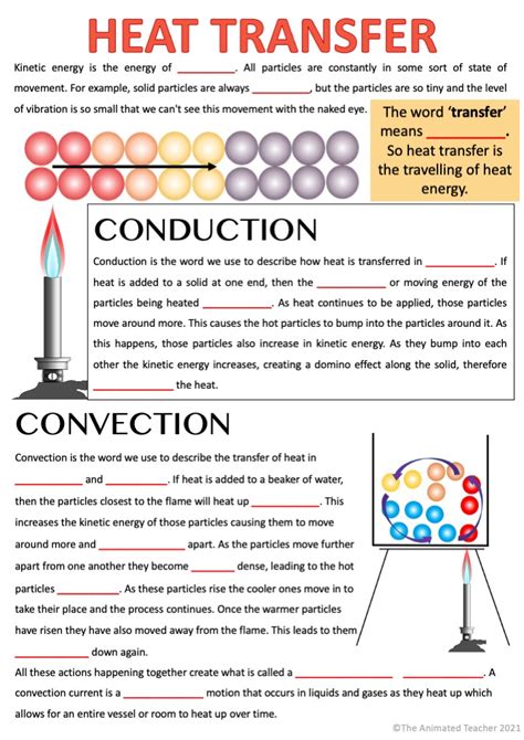 Conduction Convection And Radiation Worksheet Answer Key