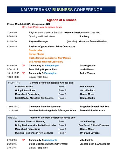 FREE 7+ Sample Conference Agenda Templates in PDF MS Word