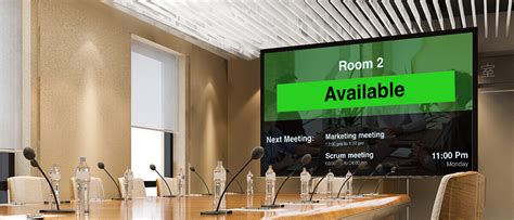 Conference room digital signage with various displays