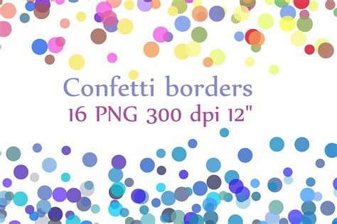 Download Confetti Borders Clipart,CONFETTI CLIPART, Digital Confetti Confetti... DXF Files