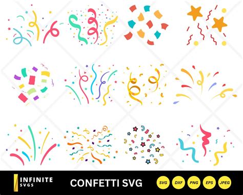 Sprinkle Joy Everywhere with our Confetti Svg - Adding Colorful Magic to Your Design Projects!