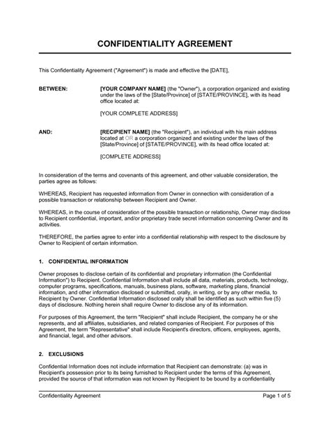 Sample Contractor Confidentiality Agreement Download in Word, PDF