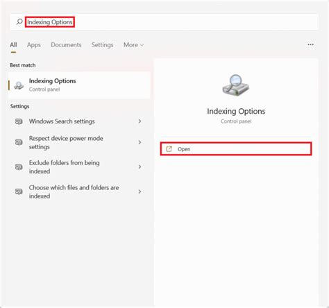 Configure Indexing Options in Windows