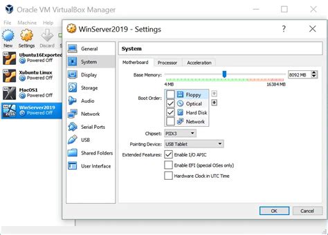 Configuring VirtualBox