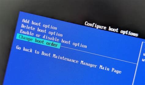 Configuring Boot Order Image