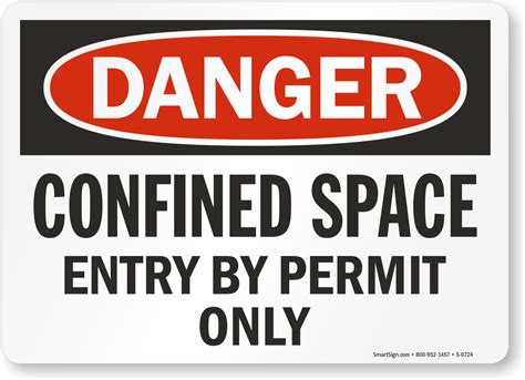 Confined Space Signs Printable