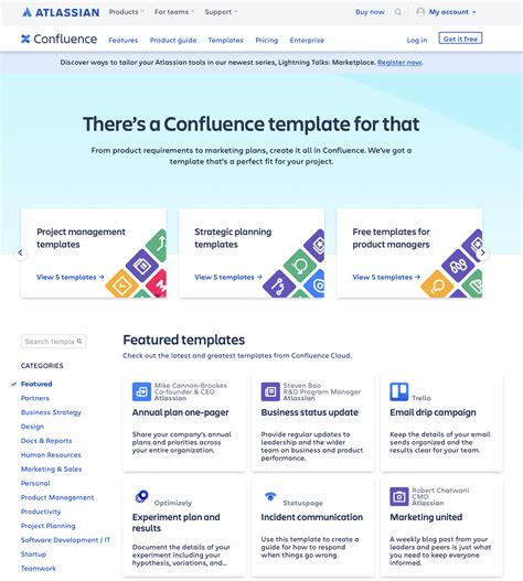 Confluence Templates Examples
