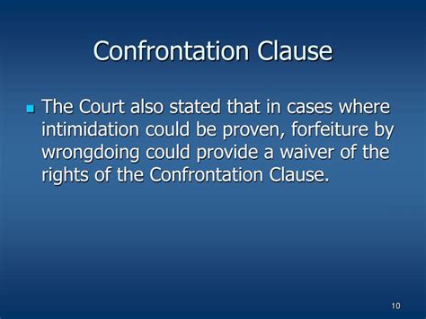 Illustration of the Confrontation Clause