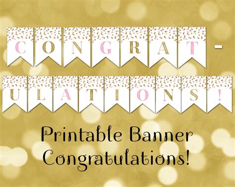Congratulations Banner Printable