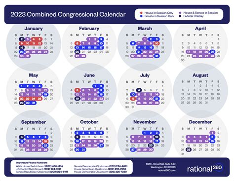 2023 House & Senate Calendar