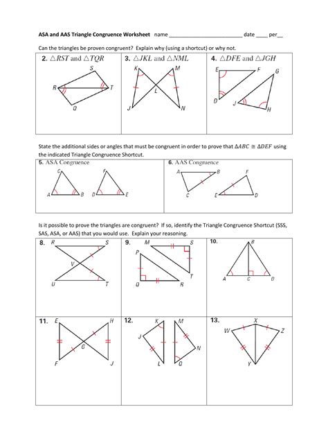 Triangle Congruence Oh My Worksheet Similar Shapes and Congruence
