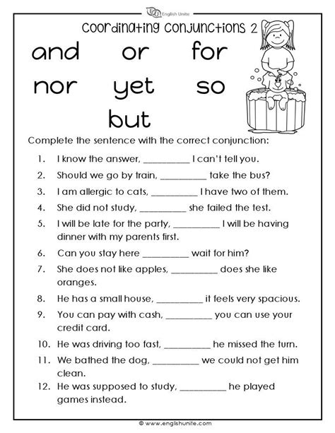 Conjunctions Worksheets Key Stage 2