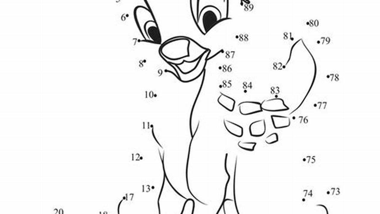 Disney Donald Duck dot to dot printable worksheet Connect The Dots