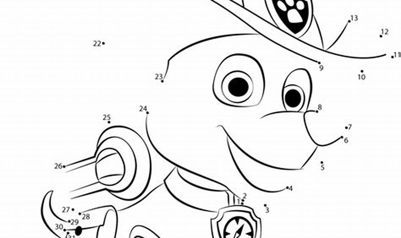 Connect The Dots Printable Paw Patrol