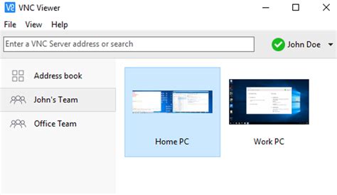 Connect Using VNC Client