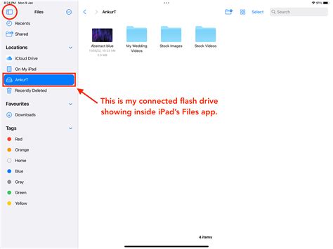 Connect external devices to Files app