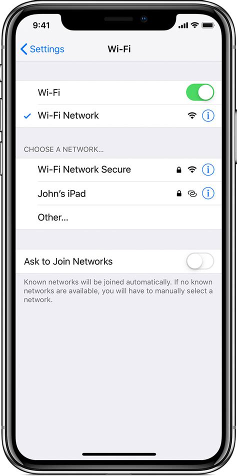 Connect to Wi-Fi iPhone