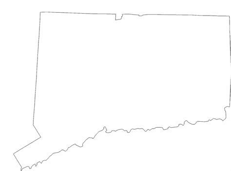 Connecticut Outline Map