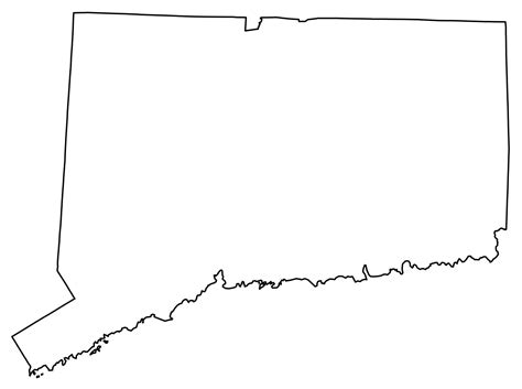 Connecticut Outline Map