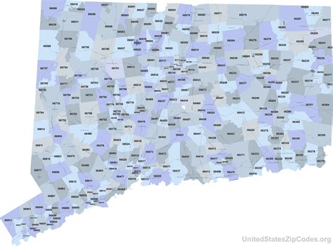 Connecticut Zip Code Map