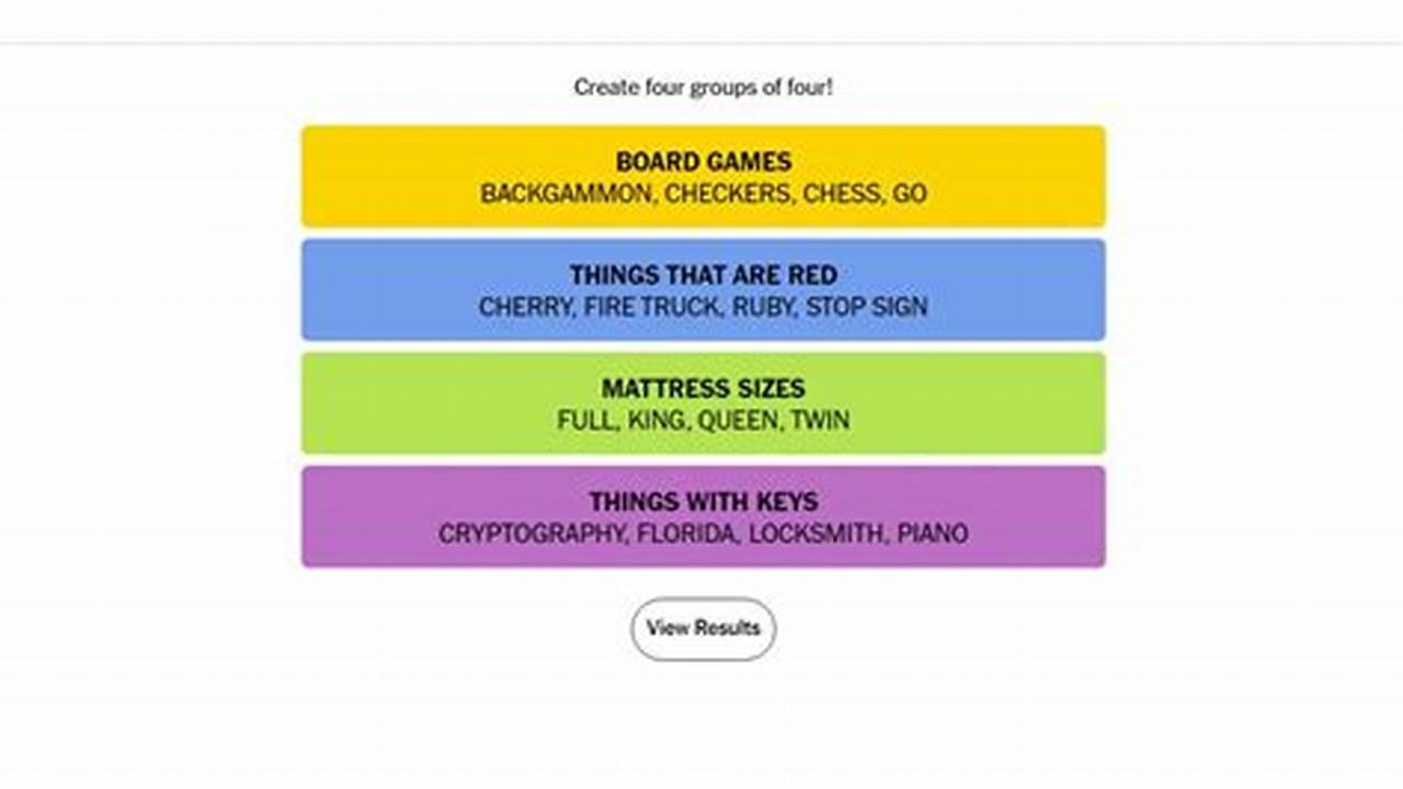 Connections Answers April 16 2024