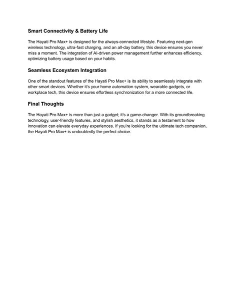 Connectivity and Battery Life