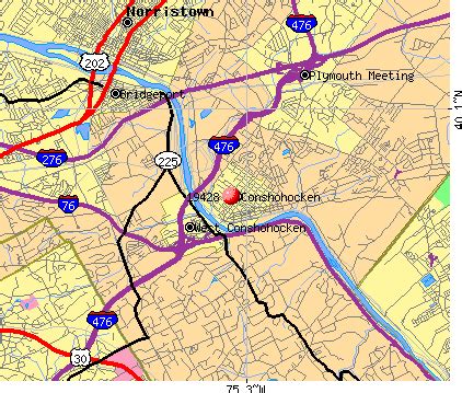 Conshohocken PA Zip Code Map
