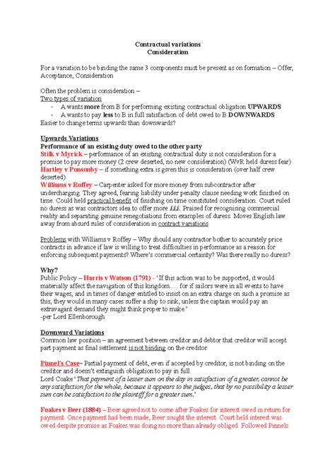 Considerations and Variations