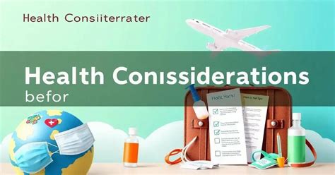 Considerations before travel