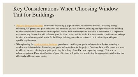 Considerations for Choosing Houston Home Window Tint