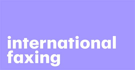 Considerations for International Faxing
