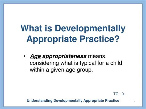 Considering Age Appropriateness