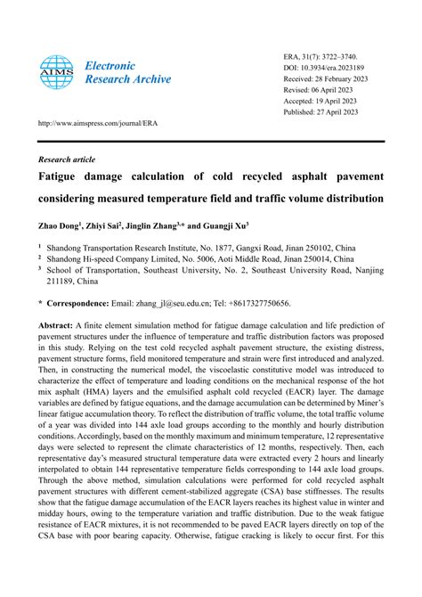 Considering Surface Material and Traffic Volume
