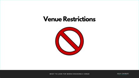 Considering Venue Restrictions
