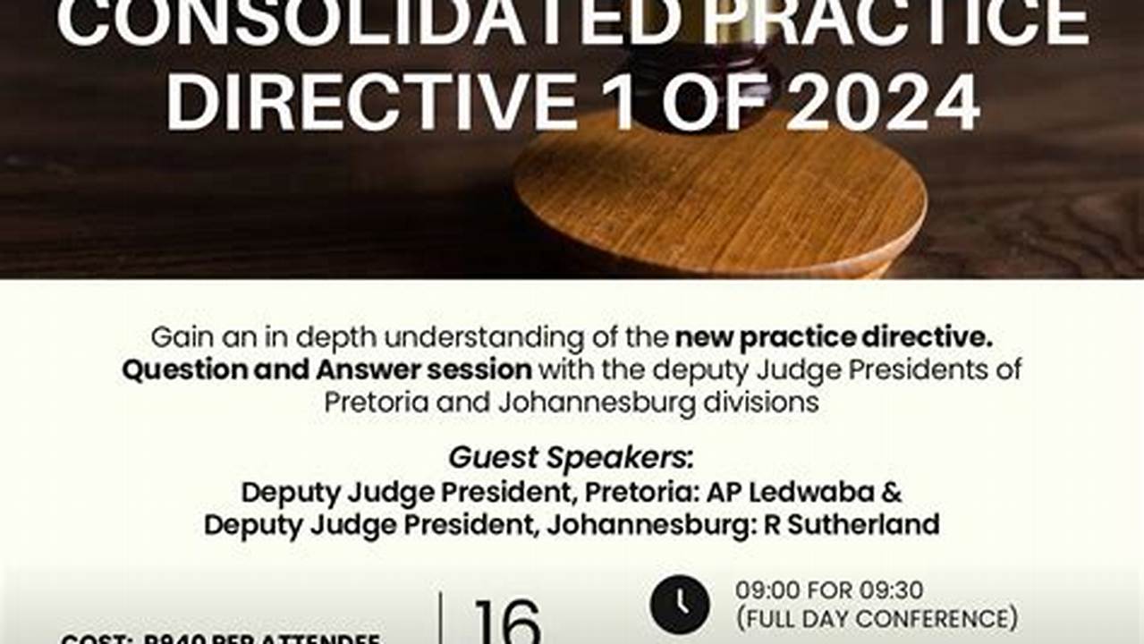 Consolidated Practice Directive 1 Of 2024 Nj
