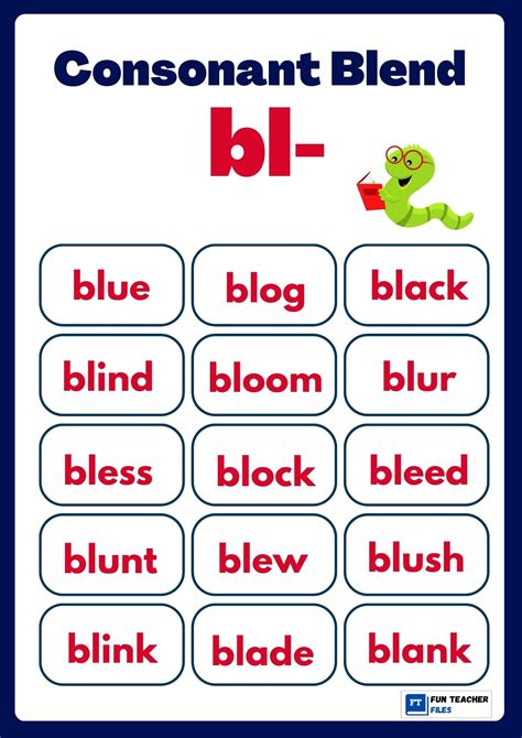 Consonant Blend Bl Worksheets