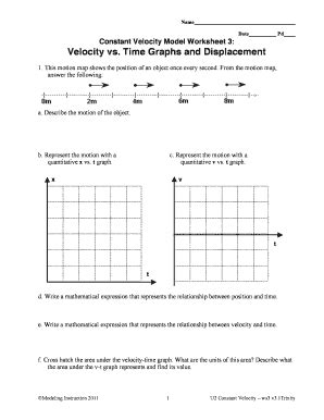 Constant Velocity Particle Model Worksheet 2