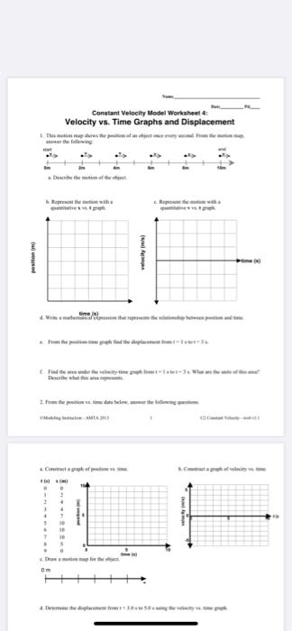 Constant Velocity Model Worksheet 4