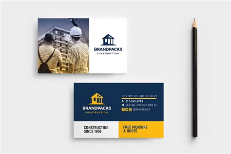 Construction Business Card Template