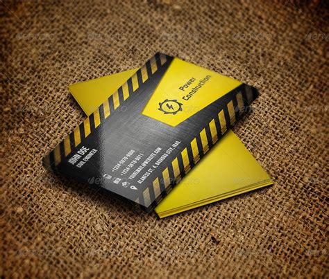 Construction Business Cards Templates
