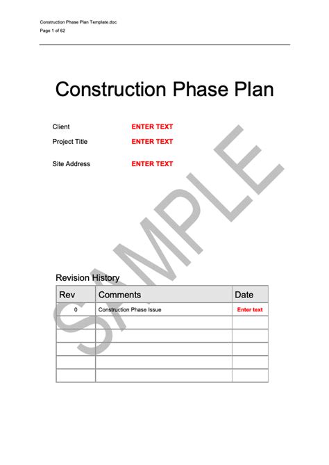 16+ FREE Construction Phase Plan Templates DOC, PDF