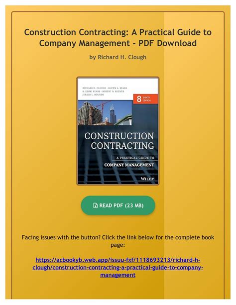 Construction Contracting: A Practical Guide To Company Management