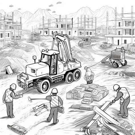 Construction Site Coloring Pages
