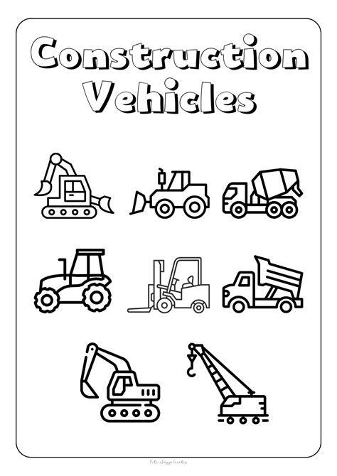 Construction Trucks Coloring Page