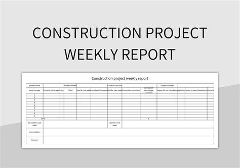 Construction Weekly Progress Report - How to create a Construction Weekly Progress Report