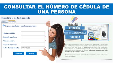 Consultar número de cédula y datos de una persona (Registro Civil 2020)