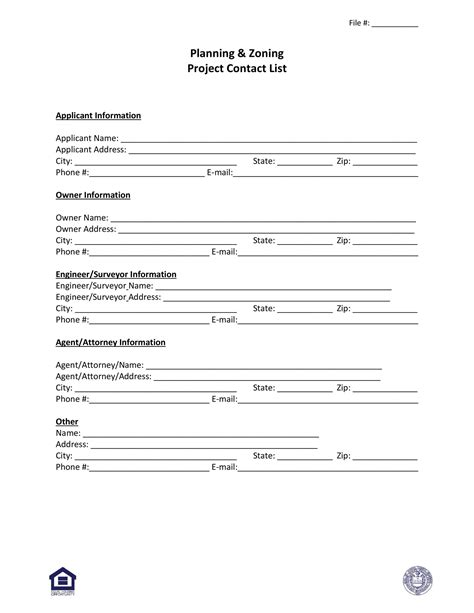 Contact Information Template